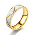 Titanium steel couple ring 24K gold stainless steel ring - Swefashionstore