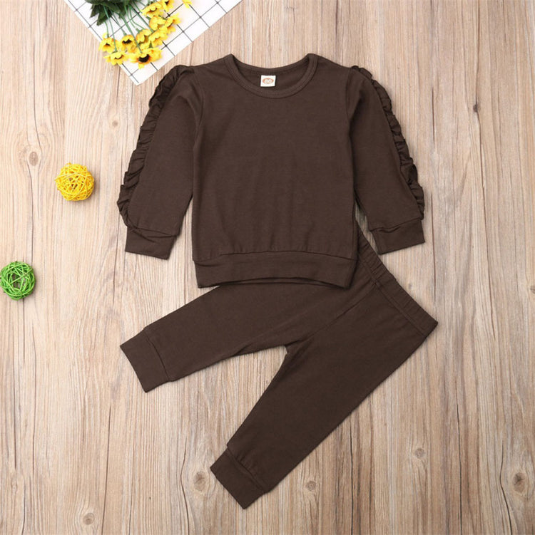 Newborn Baby Boys Girls Ruffles Jumper SET - Swefashionstore