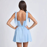 BOW-TIED Strap Dress SUMMER Fashion Short Dress - Swefashionstore