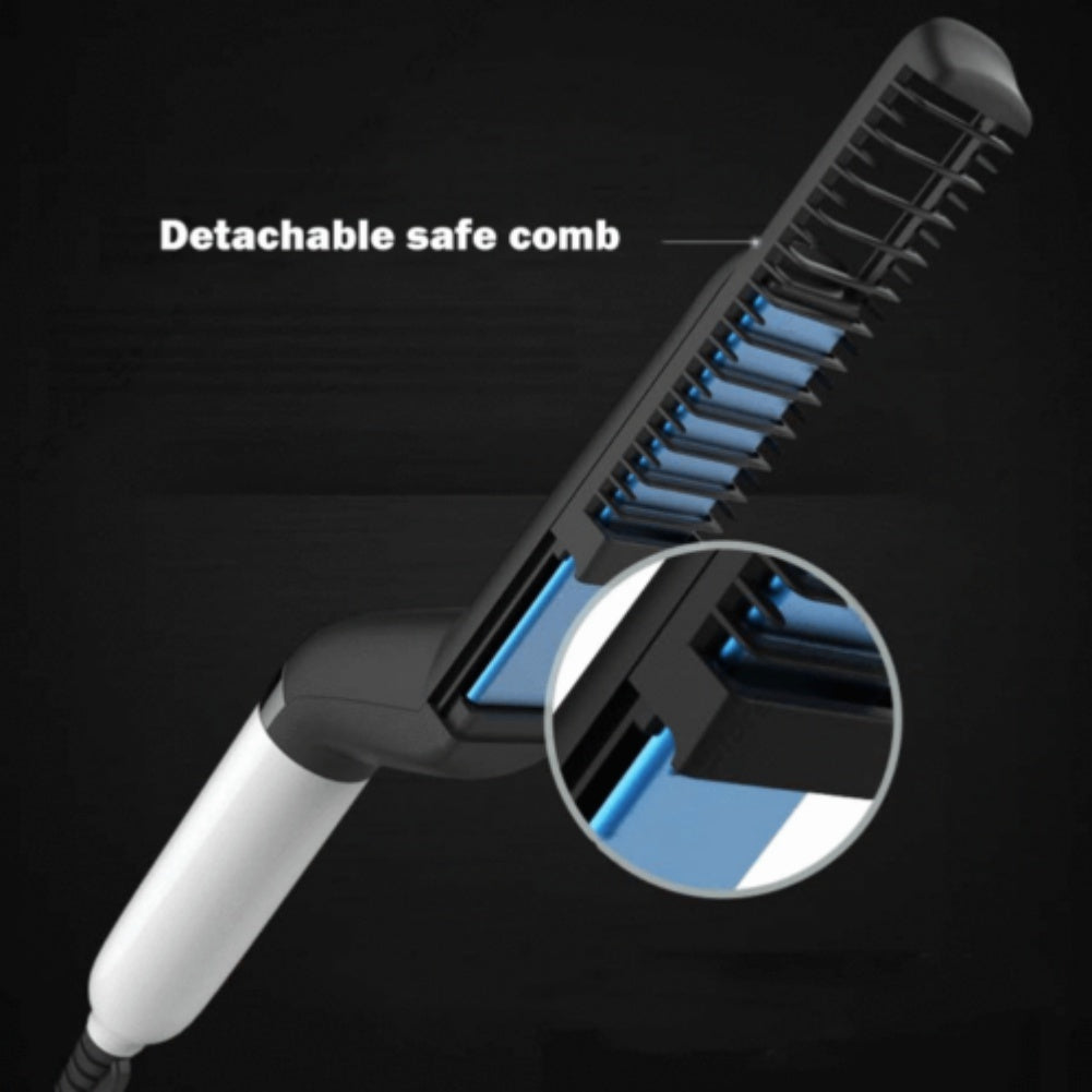 Electric Hair Straightener Brush, Men Quick Beard Straightener Style Comb
