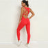 Yoga Jumpsuit with V-shaped Back Design Sleeveless for Ultimate Comfort and Flexibility - Swefashionstore