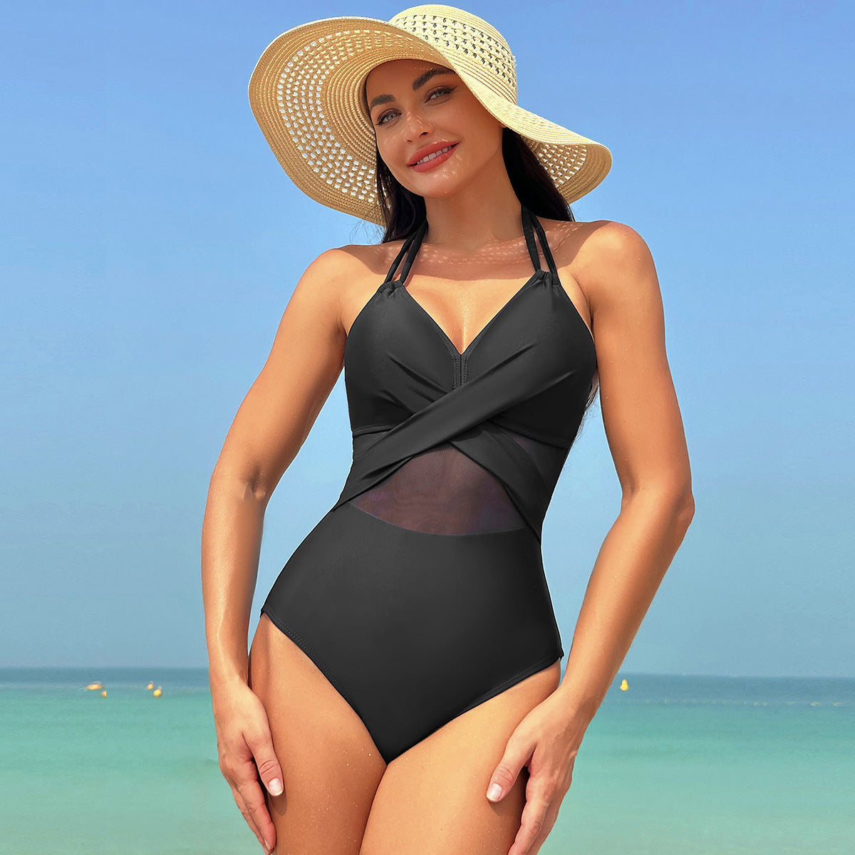 Halter-neck One-piece Swimsuit - Swefashionstore