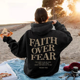 Faith Over Fear Christian Hoodie - Inspirational Hoodie for Daily Motivation - Swefashionstore