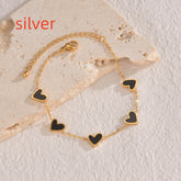 Ins Love Bracelet  Stainless Steel Dripping Heart Bracelet Fashion Valentine&