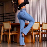 Elegant Female Bottom Back High Waist Jeans - Swefashionstore