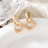 Hollow Round Moon Rose Earrings For Women - Swefashionstore