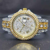 Full Diamond Quartz Watch - Luxury Timepiece with Sparkling Elegance - Swefashionstore