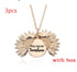 Sunflower Double Lettering Necklace - Swefashionstore