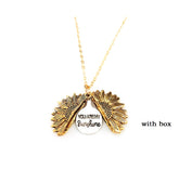 Sunflower Double Lettering Necklace - Swefashionstore