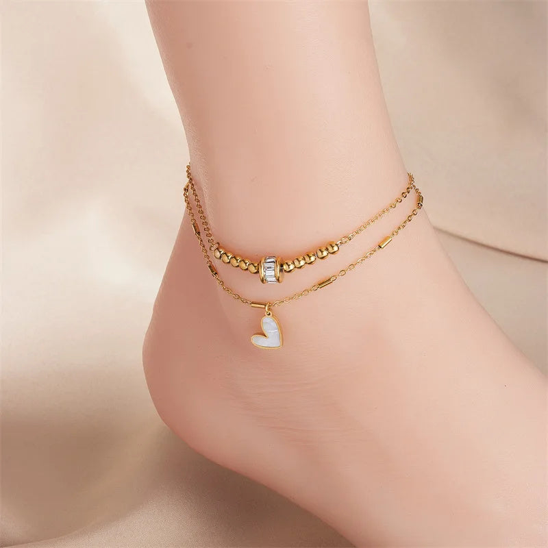 Fashion Jewelry Boho Classic Love Heart Ankle Chain - Swefashionstore
