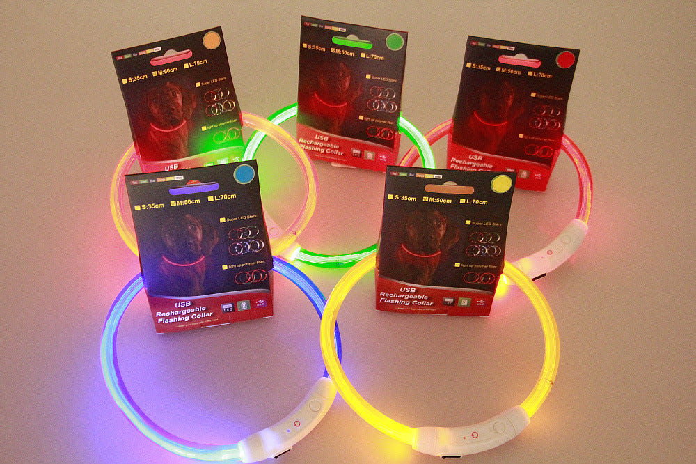 Pet Flashing Collar USB Rechargeable Necklace