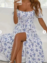Summer Fashion Lace-up Beach Long Dresses Women&