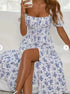 Summer Fashion Lace-up Beach Long Dresses Women&