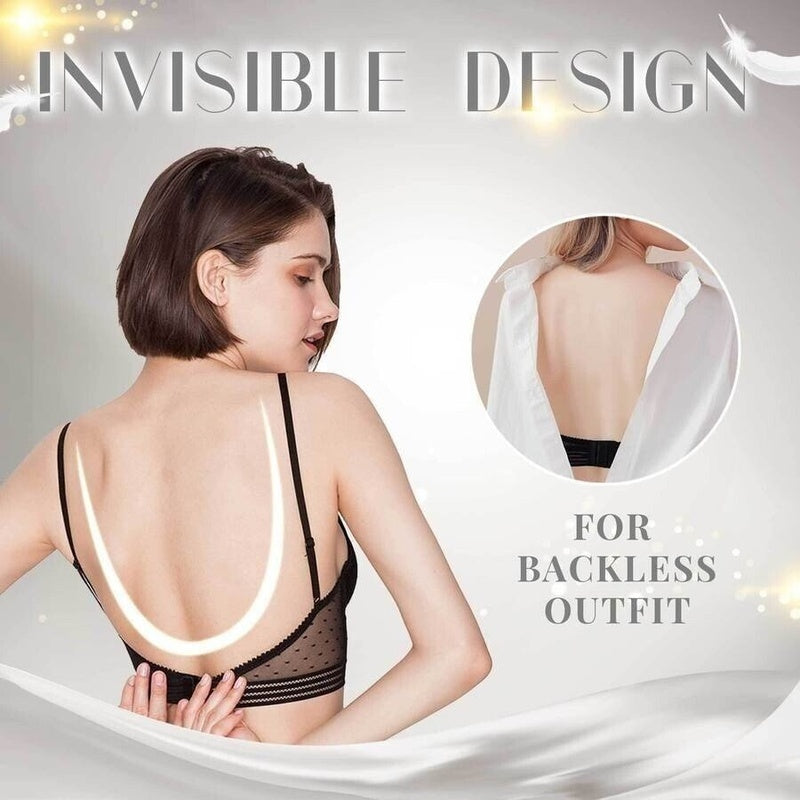 Backless Bra Invisible Bralette Thin Lace Underwear Push Up Brassiere Women - Swefashionstore