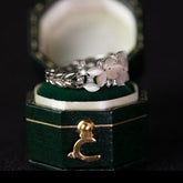 Floral Wedding Ring Band for Women in 18K, 14K Gold & S925 Silver with Diamond - Swefashionstore