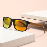 RETRO Wood Grain UV400 Leg Sunglasses - Swefashionstore