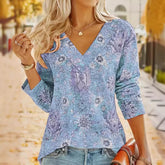 Bohemian Printed Long Sleeve T-Shirt Summer Fashion - Swefashionstore
