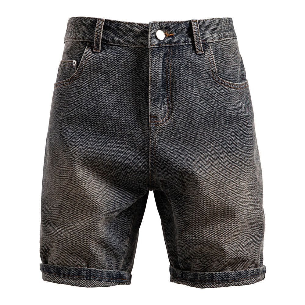 SUMMER Starry Sky Pattern Denim Shorts Men&