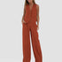Summer Vest Suits V-neck Straight Trousers - Swefashionstore