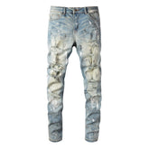 Vintage Paint Broken Holes Pants Men&