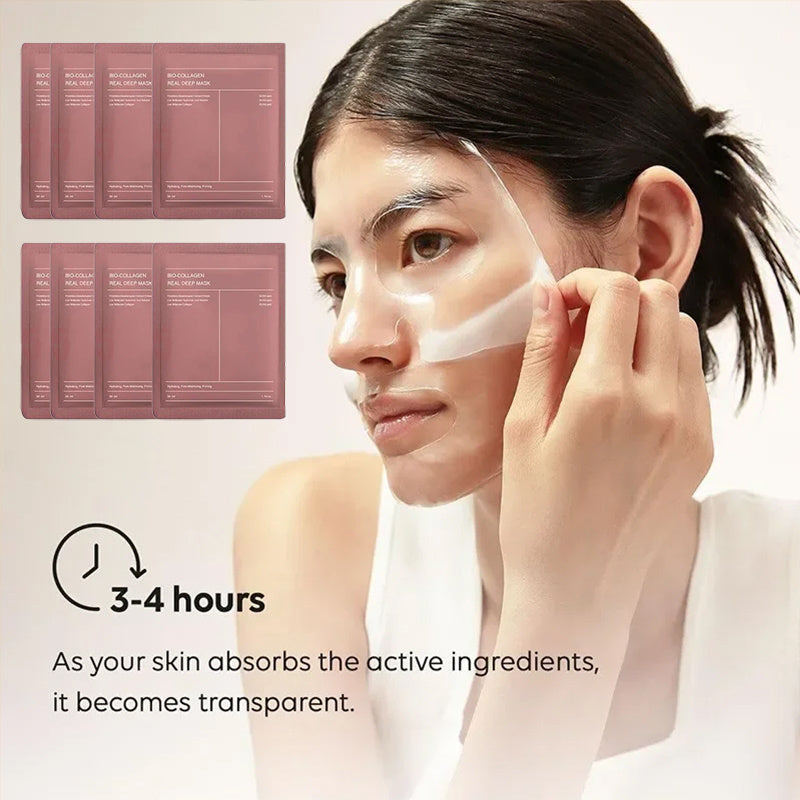Deep Collagen Overnight Mask The Real Collagen Facial Sheet