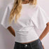 Summer Batwing Sleeve T-shirt with Stylish Design - Swefashionstore