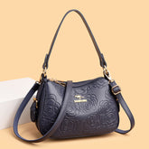 Soft Leather Textured Ethnic Style Simple Versatile Large Capacity Shoulder Messenger Bag - Swefashionstore