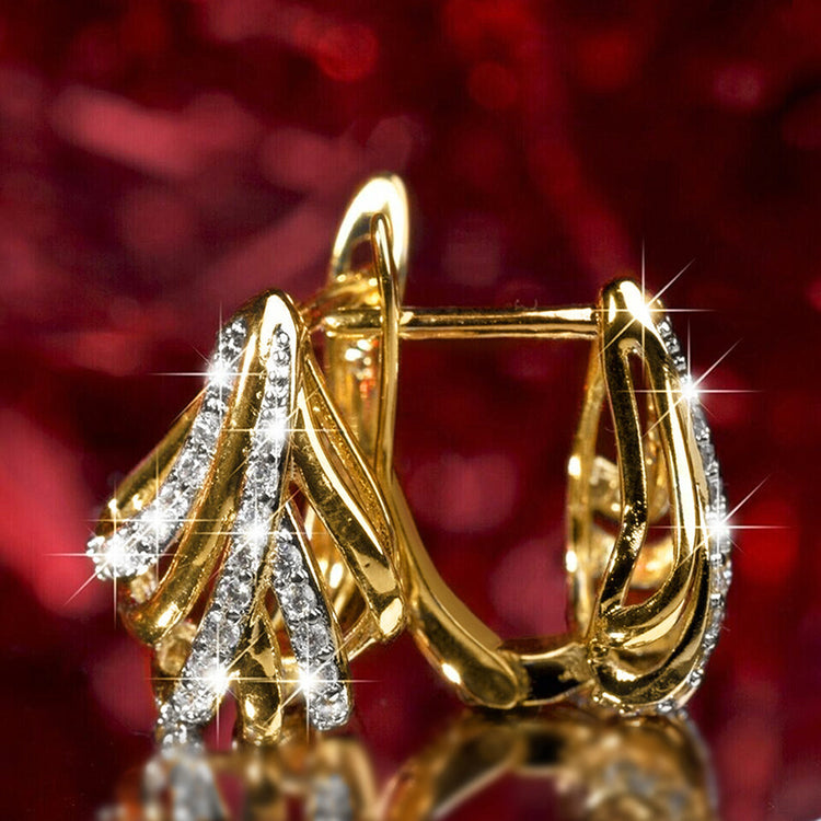 Elegant French Triangle Ginkgo Leaves Ear Clip - Swefashionstore