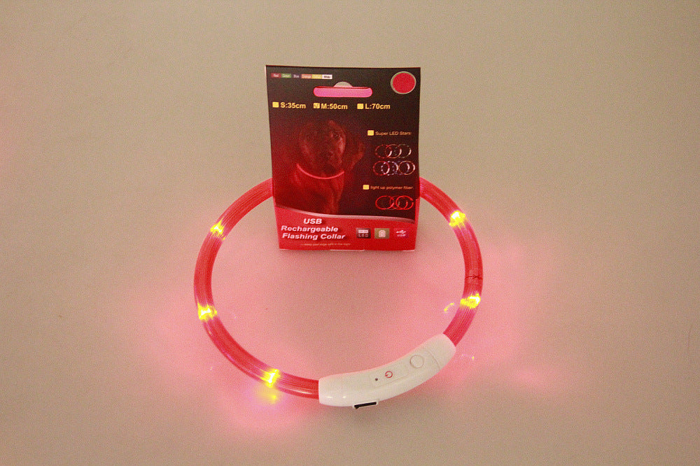 Pet Flashing Collar USB Rechargeable Necklace