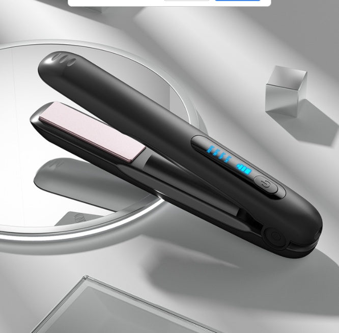 Wireless Hair Straightener Flat Iron Mini 2 IN 1 Roller USB 5000mAh