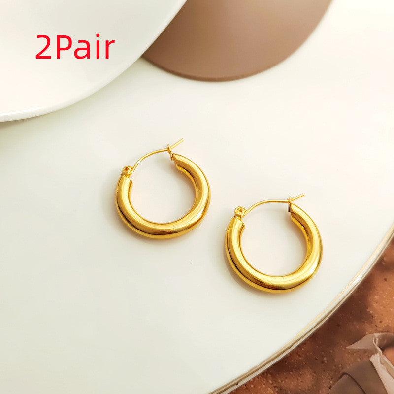 Gold Plated Vintage European MAYSU Ring Earrings - Swefashionstore