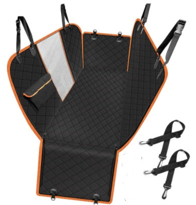 Dog Car Seat Cover View Mesh Pet Carrier Hammock Safety Protector Car Rear Back Seat Mat With Zipper And Pocket For Travel - Swefashionstore