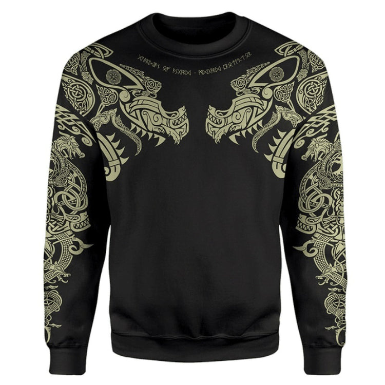 New Viking Tattoo D Printed Men hoodies Harajuku Fashion - Swefashionstore