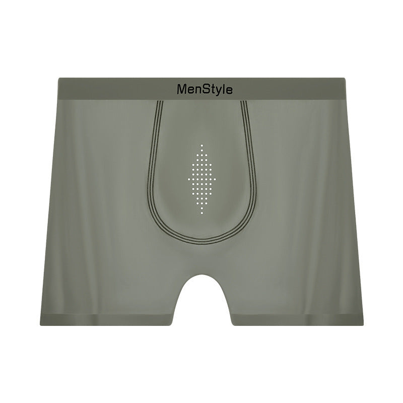 Satin Ice Silk Breathable Single-layer Bottom Crotch Seamless Boxers - Swefashionstore