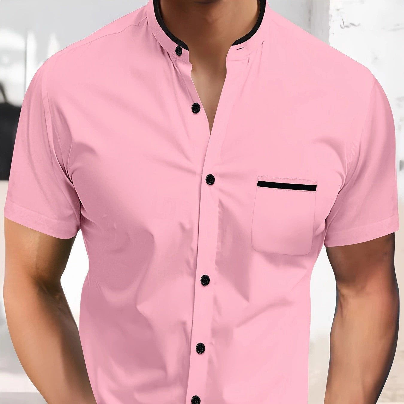 Solid Color Shirt Summer New Button Short Sleeve - Swefashionstore