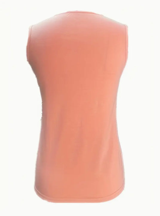 SUMMER Einfarbiges Tanktop mit Rundhalsausschnitt