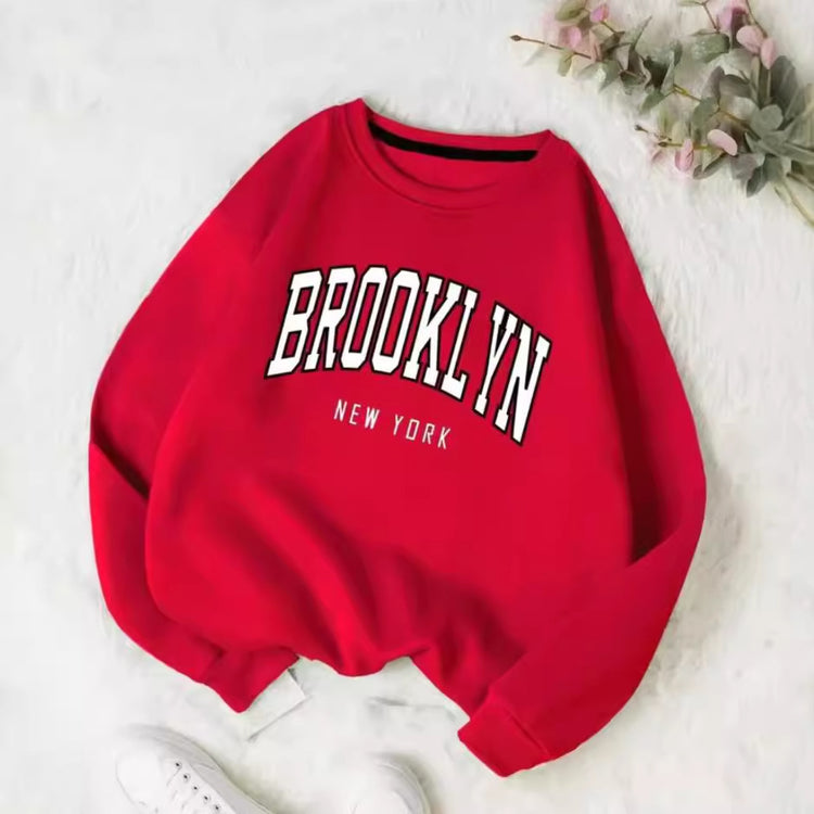 Personality Trend Printed Crew Neck Sweatshirt Women - Swefashionstore