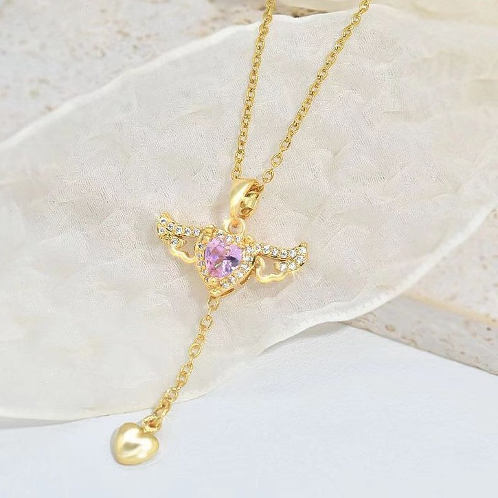 Necklace With Crystal Clavicle Chain - Swefashionstore