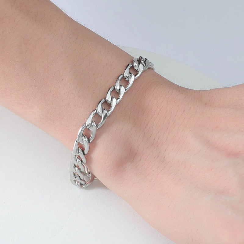Titanium Steel Cuban Bracelet Trendy Men&
