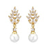 Stylish And Simple Personality Micro Inlaid Zircon Pearl Earrings - Swefashionstore