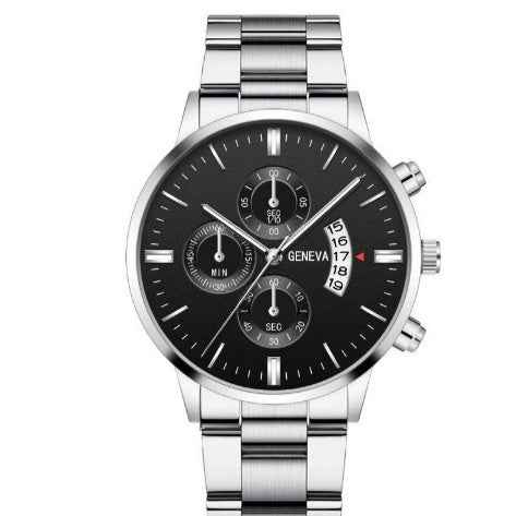 Quartz 10mm Steel Watch with Calendar Function - Swefashionstore