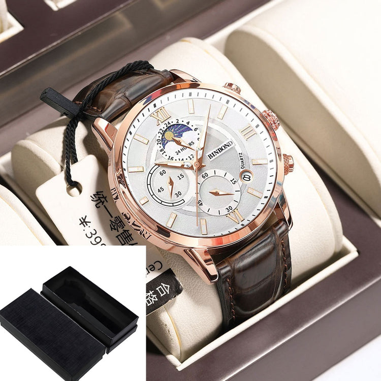 Simple Multifunctional Chronograph Waterproof Quartz Watch - Swefashionstore