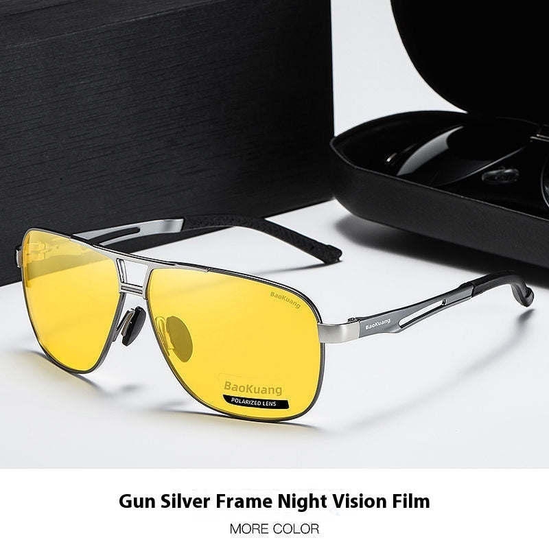 NEUE verfärbte Sonnenbrille für Herren mit doppeltem Verwendungszweck für Tag und Nacht