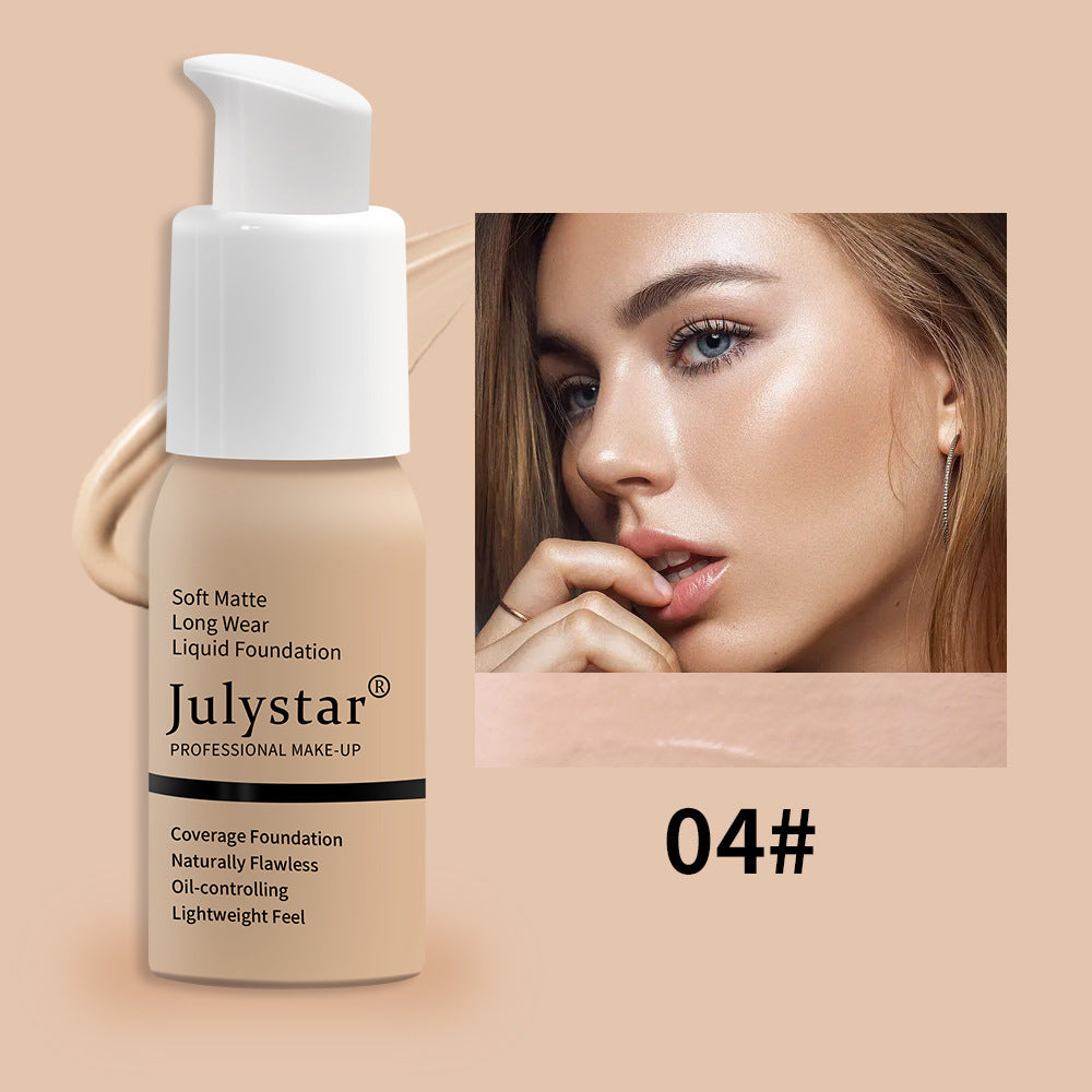 Julystar Waterproof Lasting Non Take Off Makeup Concealer Liquid Foundation - Swefashionstore