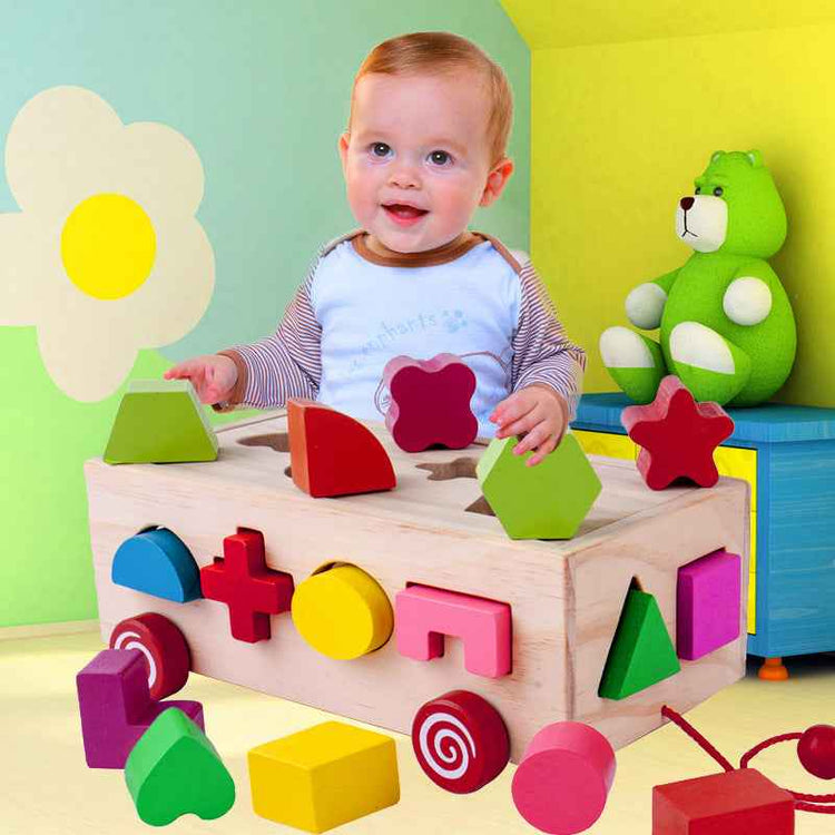 SIXTEEN Hole Intellectual BOX Shape Matching Building Blocks - Swefashionstore