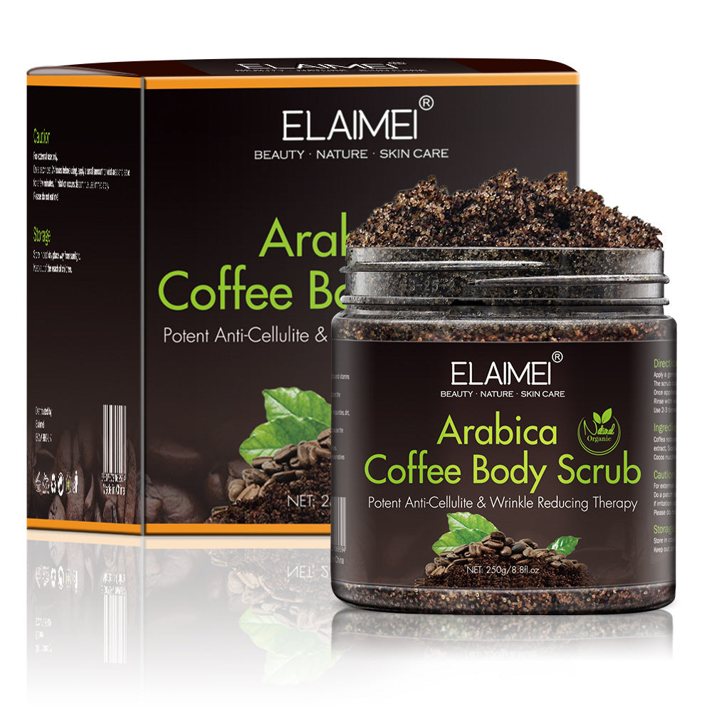 Coffee exfoliating body scrub