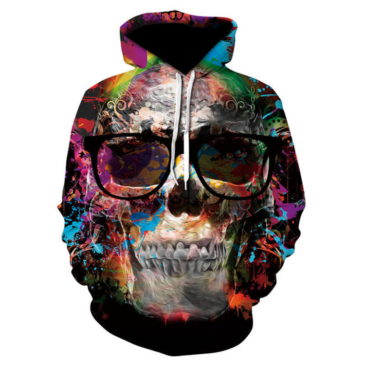 All kinds of fancy scary skull print hoodies - Swefashionstore