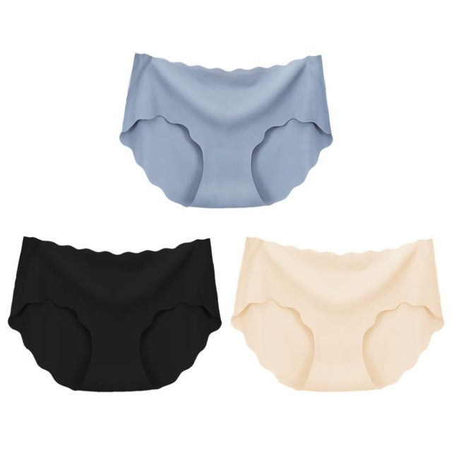 3Pcs Seamless Underwear Silk For Women Panties Lingerie Sexy - Swefashionstore