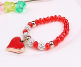 ELASTIC Crystal & Bangle HEART Bracelets - Swefashionstore