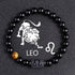 Twelve Constellation Black Glass Tiger-eye Bracelet - Swefashionstore